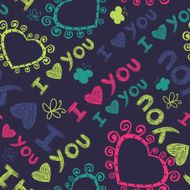 Romantic seamless pattern with hearts N147
