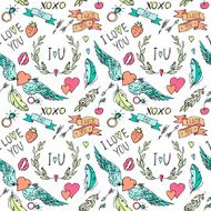 Valentines day - vector seamless pattern