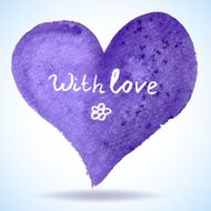 Watercolor heart isolated on background N3
