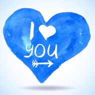 Watercolor heart isolated on background N4