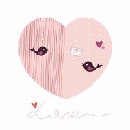 Love birds greeting cards