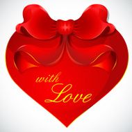 Heart with ribbon bow