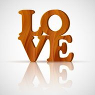 Wooden Love Word N2