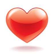 Red heart isolated on white N2