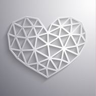 Abstract geometric heart-shaped icon