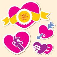 Valentine day hearts