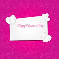 Happy Valentines Day card with heart Vector illustration N92