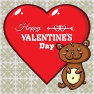 teddy bear and heart N2