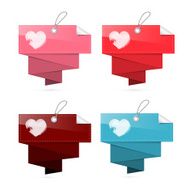 Paper Labels With Hearts