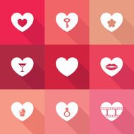 Heart icon set N7