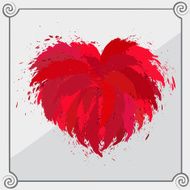 Heart-shaped red object