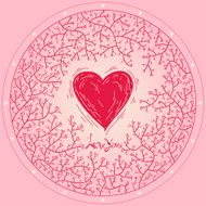 happy valentine&#039;s day card with heart N3