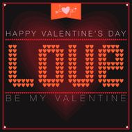 happy valentine&#039;s day card with hearts ribbon and arrow N2