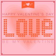 happy valentine&#039;s day card with hearts ribbon and arrow N3
