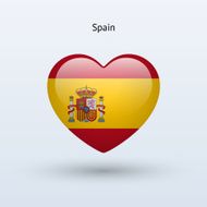 Love Spain symbol Heart flag icon N2