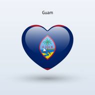 Love Guam symbol Heart flag icon N2
