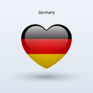 Love Germany symbol Heart flag icon N2