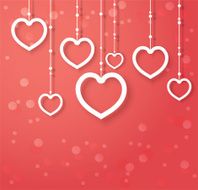 vector hearts abstract design for Valentines day N5