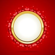 Valentine&#039;s day frame vector background N7