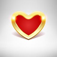 Gold heart Valentine&#039;s day N3