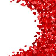 Red hearts confetti Valentine&#039;s day or Wedding N4