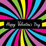 Colorful party card Happy Valentines day