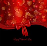 Valentine&#039;s day ribbon background