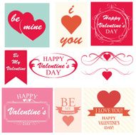 Happy valentines day cards with ornaments N6