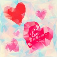 Triangle heart background N4