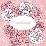 Floral card with roses N13