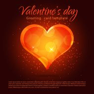 Vector triangle valentine love heart N14