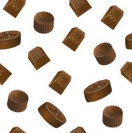 Realistic chololate candy pattern