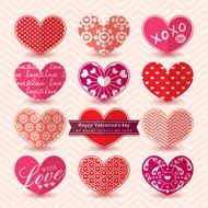 Valentine's day Heart Elements pattern