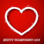 Valentines day draw heart