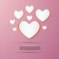 Hearts on pink background N3