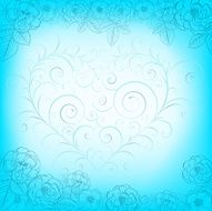 Background with roses and heart N2
