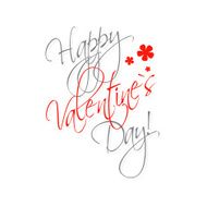 Happy Valentine`s Day hand lettering card or background N12