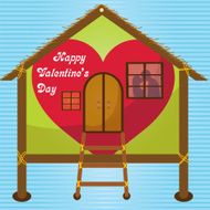 valentines day cards kissing on window in Happy house N2