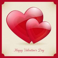 Valentine&#039;s Day retro poster card design