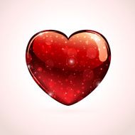 Red shiny valentines heart