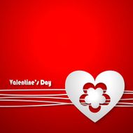 Valentine&#039;s Day Greeting Card on red background N8