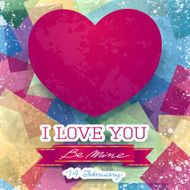 Valentine card with stunning pink heart