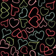 seamless black heart pattern