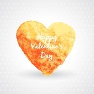 Watercolor painted heart vector element for your design