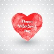 Watercolor painted heart vector element for your design N2