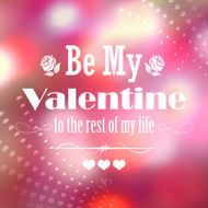Happy Valentines Typography Background N5