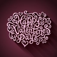 Happy Valentine&#039;s Day hand lettering N6