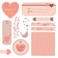 Valentine's Day set of design elements