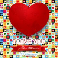 Valentine card with stunning red heart N3