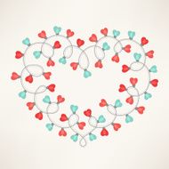 Garland heart Perfect for wedding and Valentine&#039;s Day